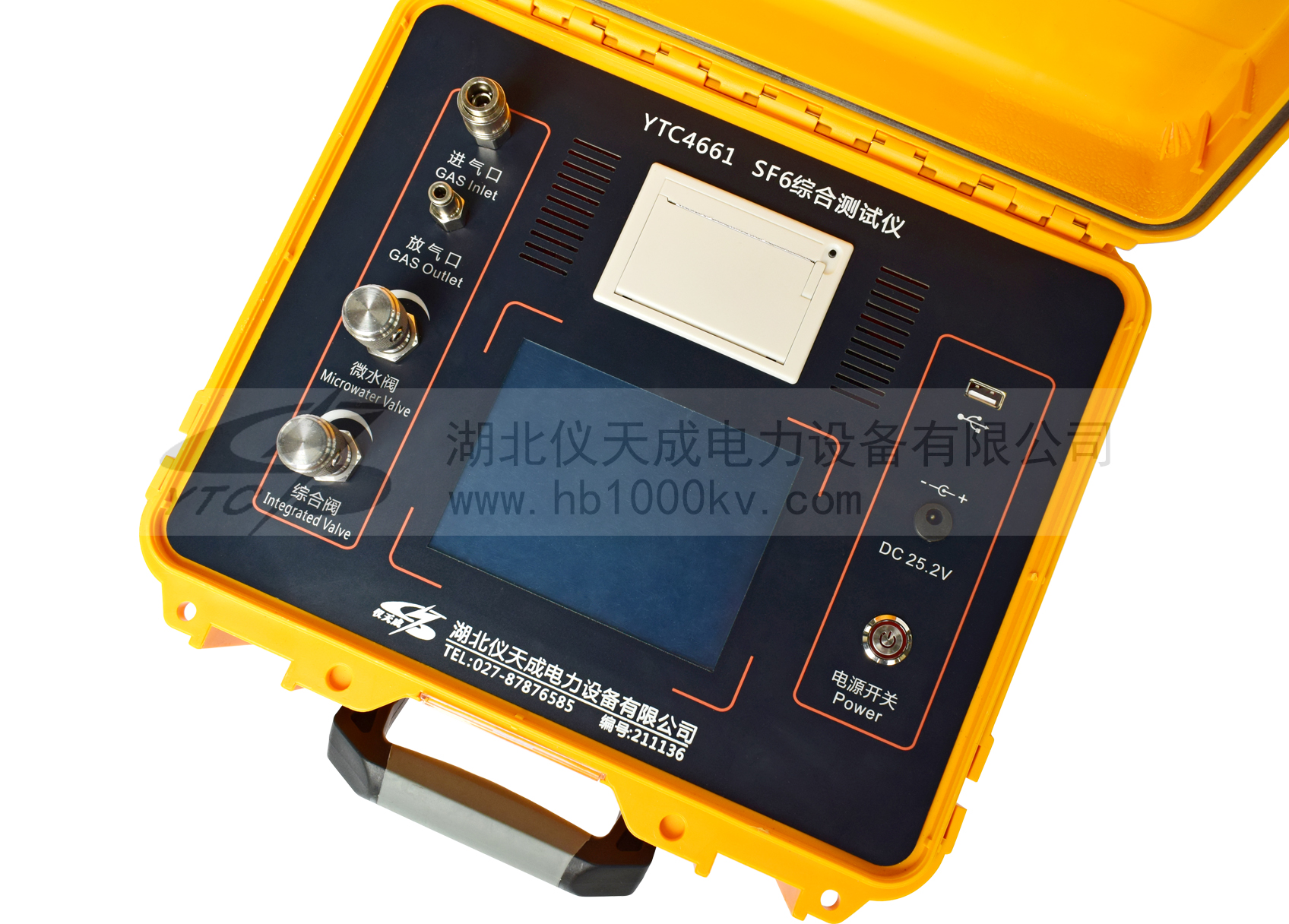 YTC4660 YTC4661SF6综合测试仪面板